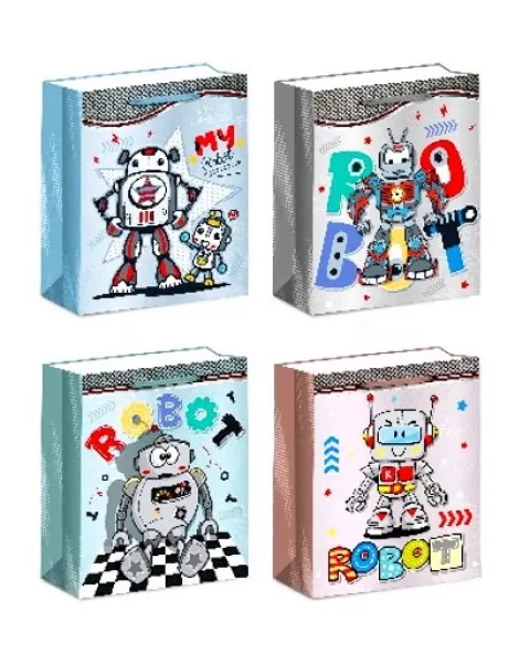 Torebka prezentowa Roboty 32x26x10 cm mix wzorów