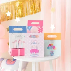 Torebka prezentowa urodzinowa Happy Birthday 32x26x10 cm MIX wzorów