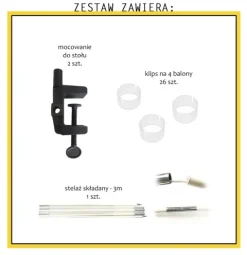 Łuk balonowy do tworzenia girland na stół STELAŻ