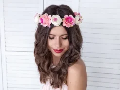 Wianek na głowę z kwiatami BOHO