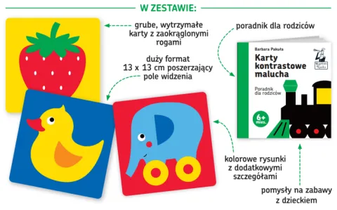Widzę szczegóły! KARTY KONTRASTOWE dla malucha 6mies+