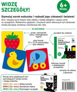 Widzę szczegóły! KARTY KONTRASTOWE dla malucha 6mies+
