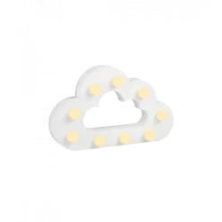 Świecąca Chmurka LED Light Letter, drewniana biała 17x12 cm