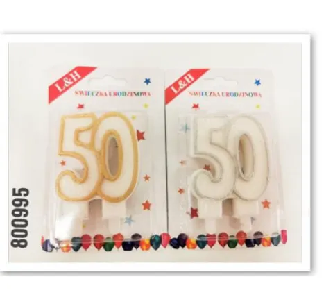 Świeczka urodzinowa na tort "50"