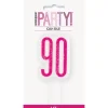 Świeczka urodzinowa na tort liczba "90" różowa