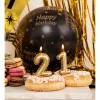 Świeczka urodzinowa cyfra 7 jak balon foliowy złota