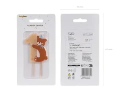 Świeczka urodzinowa cyfra 1 z misiem 7 cm