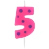 Świeczka urodzinowa "5" GROCHY 6cm