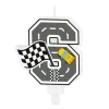 Świeczka urodzinowa Wyścigówki Race cyfra 6