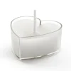 Świeczki serca, podgrzewacze tealight białe 10 szt.