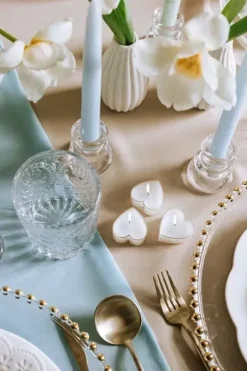 Świeczki serca, podgrzewacze tealight białe 10 szt.