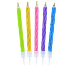 Świeczki urodzinowe na tort NIEGASNĄCE MAGICZNE 10 szt.