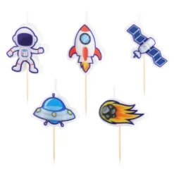 Świeczki urodzinowe pikery na tort KOSMOS 5 szt.