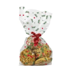 Woreczki foliowe celofan do pakowania słodyczy 20 szt. Merry Christmas