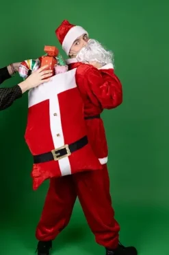 Worek na prezenty Świętego Mikołaja z klamrą 50x70cm