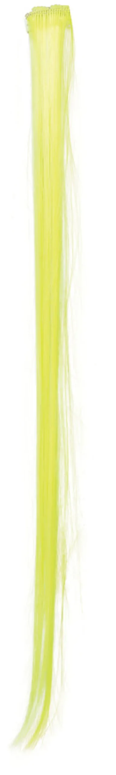 Włosy syntetyczne pasemka żółte neonowe 50 cm x 3 szt.