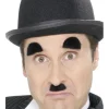 Wąsy samoprzylepne i brwi Zestaw Chaplin lata 20. czarne