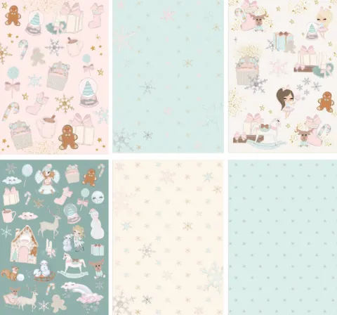 Wycinanki A4 blok papierów kreatywnych Frosty Pastels 20 ark.