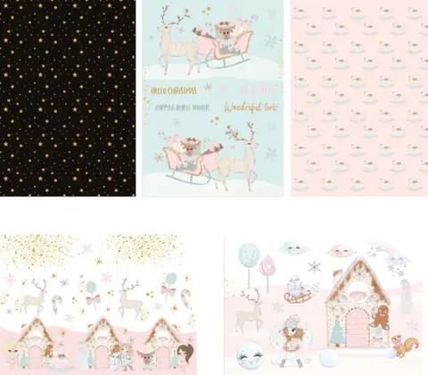 Wycinanki A4 blok papierów kreatywnych Frosty Pastels 20 ark.