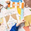 Wycinanki A4 papier kolorowy zestaw z teczką (mix wzorów)