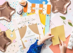 Wycinanki A4 papier kolorowy PASTEL zestaw z teczką (mix wzorów)