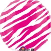 Wzory zwierzęce okrągły balon foliowy Anagram 18'' zebra