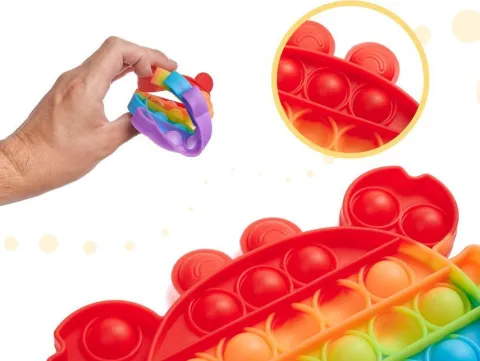 Zabawka sensoryczna Push Bubble Pop Fidget - krab tęczowy