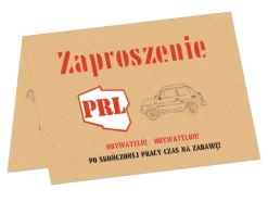 Zaproszenie na imprezę PRL 6 szt.