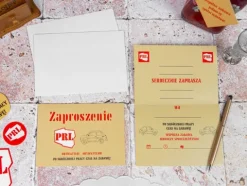 Zaproszenie na imprezę PRL 6 szt.