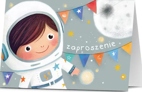 Zaproszenie na przyjęcie urodziny astronauta