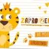 Zaproszenie na przyjęcie urodziny tygrysek