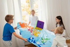 Zestaw Mata Edukacyjna Mapa Świata Zwierzęta 30 rzepów