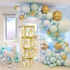 Zestaw pudełek 30 cm na balony BOX DEKORACYJNY litery BABY 4 szt.