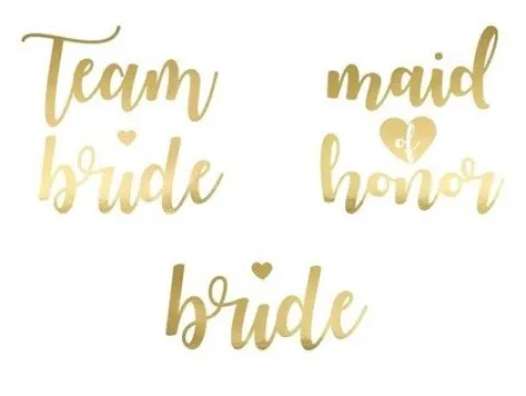 Zestaw tatuaży team bride na WIECZÓR PANIEŃSKI
