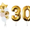 Zestaw balonów na 30 urodziny bukiet balonowy złoty PERSONALIZACJA