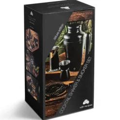 Zestaw barmański z wędzeniem whisky DELUXE 2w1