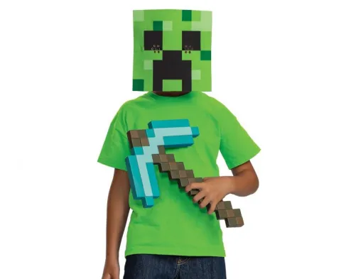 Zestaw Creeper MINECRAFT (maska + kilof)