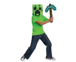 Zestaw Creeper MINECRAFT (maska + kilof)