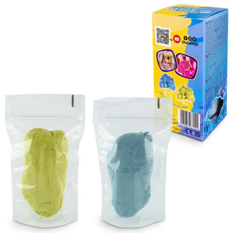 Zestaw FLUFFY SAND Puszysty piasek 2x70g niebiesko żółty