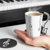 Zestaw muzyka duo - Kubek GITARA ELEKTRYCZNA CZARNA + podkładka