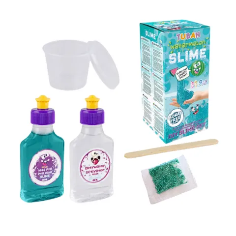 Zestaw Slime DIY Arbuz , niebieski o zapachu arbuza