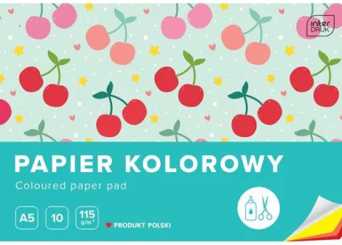 Zeszyt papierów kolorowych A5 10 kartek