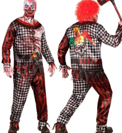 Zły Klaun Halloween szybki strój dla dorosłych