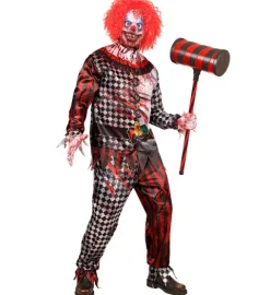 Zły Klaun Halloween szybki strój dla dorosłych