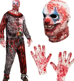 Zły Klaun Halloween szybki strój dla dorosłych