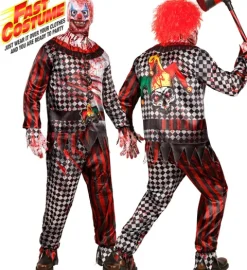 Zły Klaun Halloween szybki strój dla dorosłych